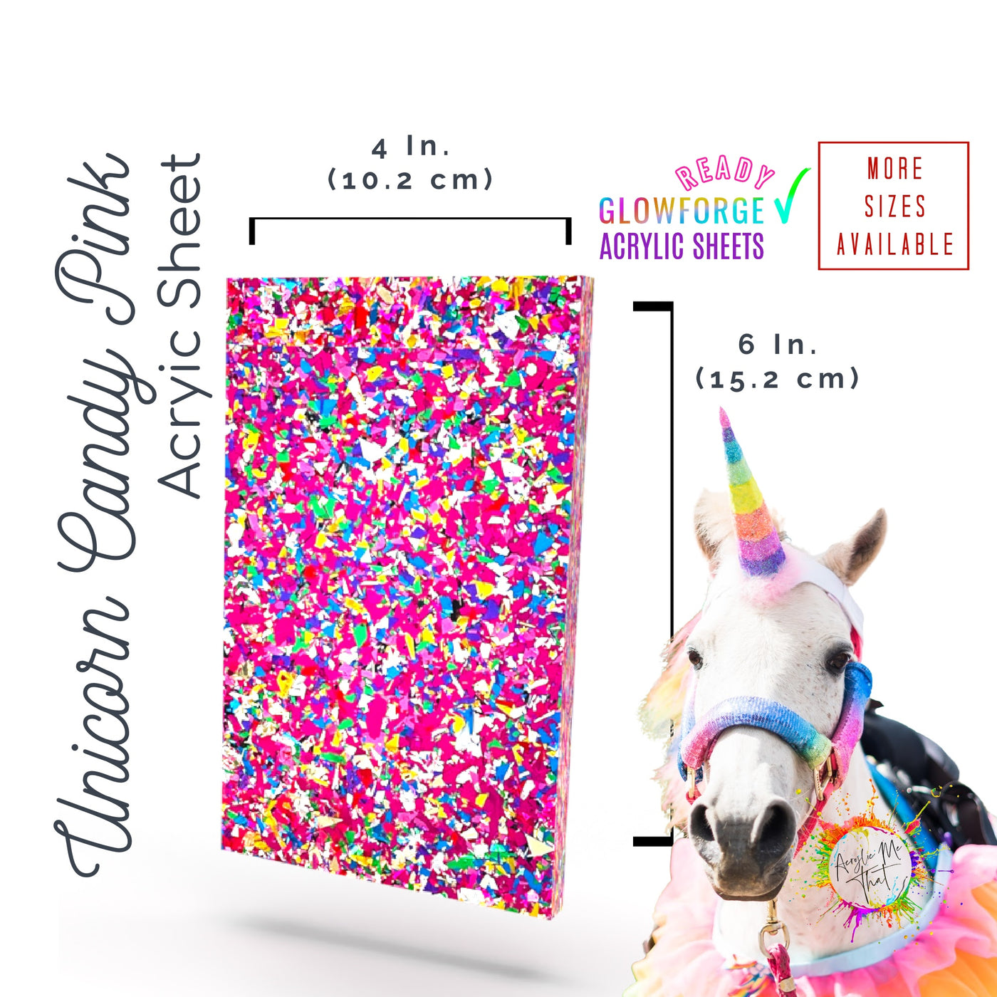 Pink Glitter Acrylic Sheet