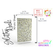 Plexiglass with glitter, perfect for creating decorative and artistic items.