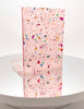 PInk frosted glitter plexiglass with glitter, perfect for creating winter-themed decorations.