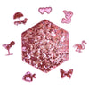 Metallic acrylic sheets with rose gold pink glitter, ideal laserable plexiglass plastic for laser crafting and decor. 