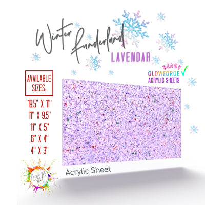Winter Funderland Lavender Purple Tinted Translucent Confetti Glitter Acrylic Sheet for Laser Cutting