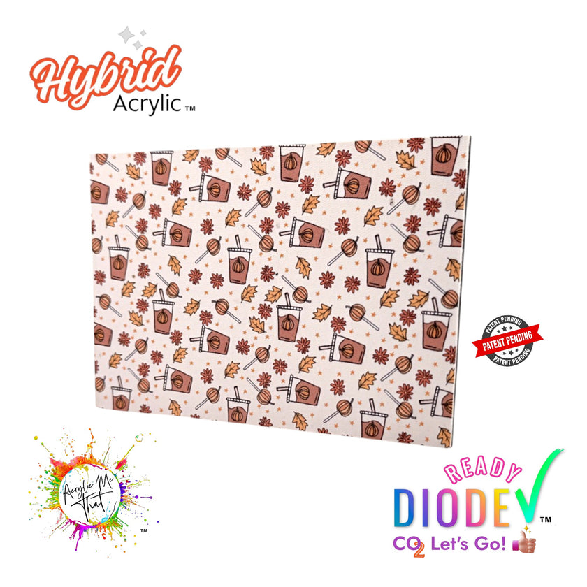 Pumpkin Spice Pattern Hybrid Acrylic | CO2 and Diode Laser Acrylic Sheets