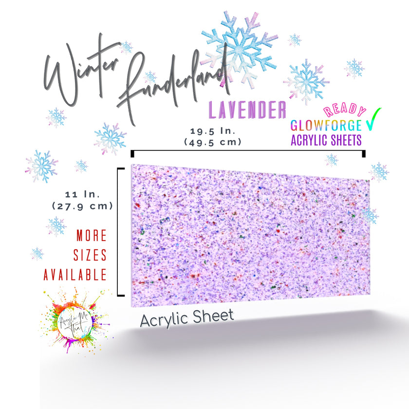 Clear purple glitter acrylic plexiglass, perfect laserable plastic for eye-catching designs.