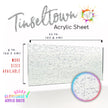 Tinseltown glitter plexiglass - ideal for decorative acrylic sheets and vibrant designs.