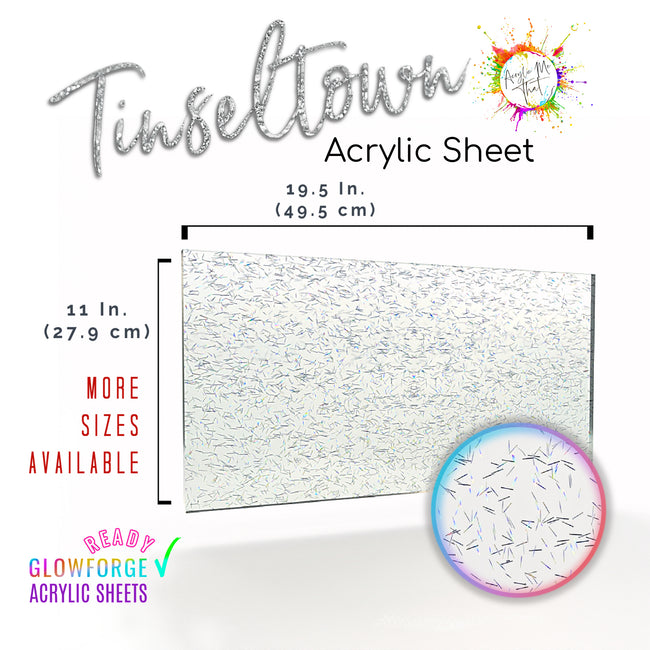 Tinseltown Glitter Acrylic Sheet - sparkle acrylic sheet for vibrant DIY projects and decorations.