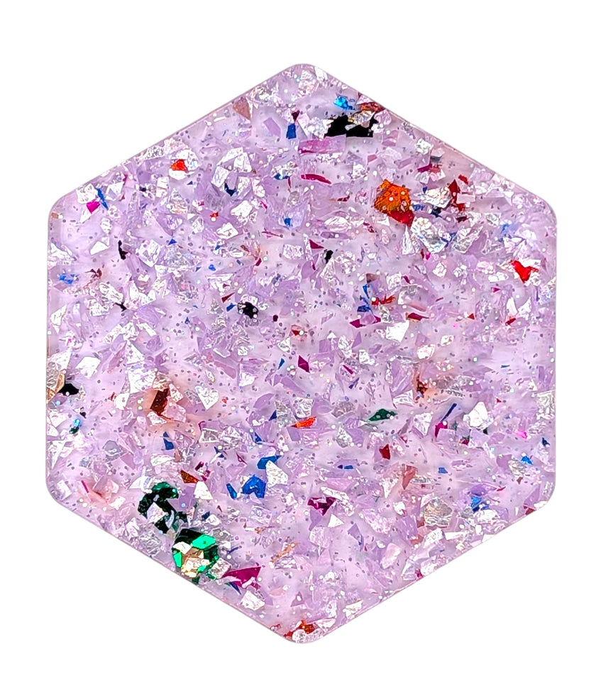 Purple coloring acrylic sheet in pastel shades and iridescent effect, perfect for soft, elegant creations.