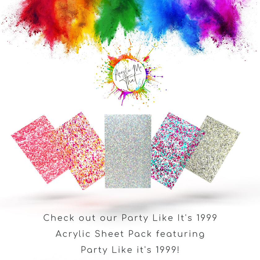 Holographic diamond patterned plexiglass sheet for laser cutting.