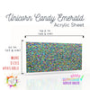 Rainbow glitter acrylic sheet for laserable crafting projects.