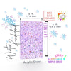 acrylic sheets for laser cutting purple transparent clear glossy plexiglass violet lavender tinsel confetti glitter