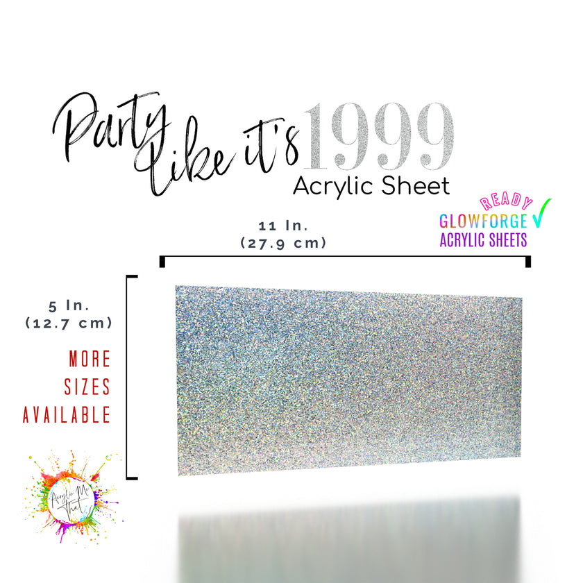 Hologram 3mm glitter acrylic sheet with a holographic finish, perfect for DIY projects.