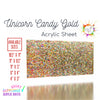 Where to buy large plexiglass sheets with gold glitter accents for custom projects.