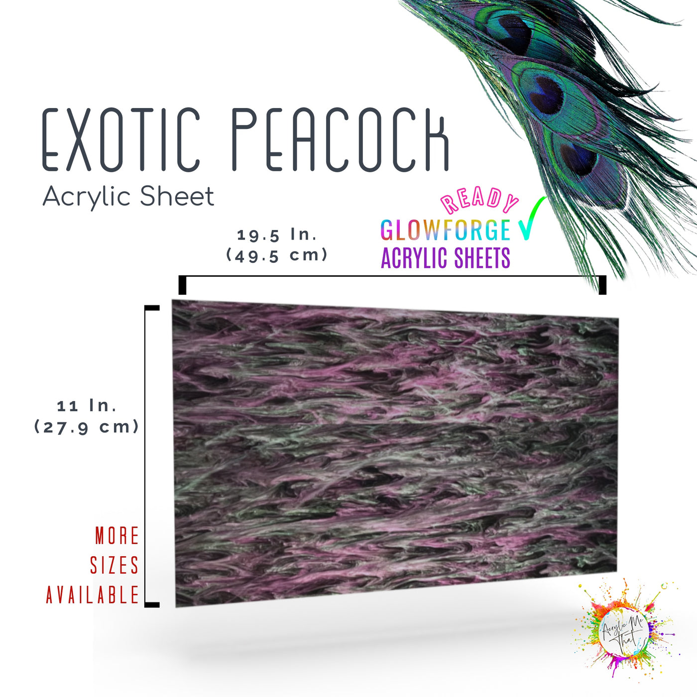 Exotic Peacock Acrylic Sheet