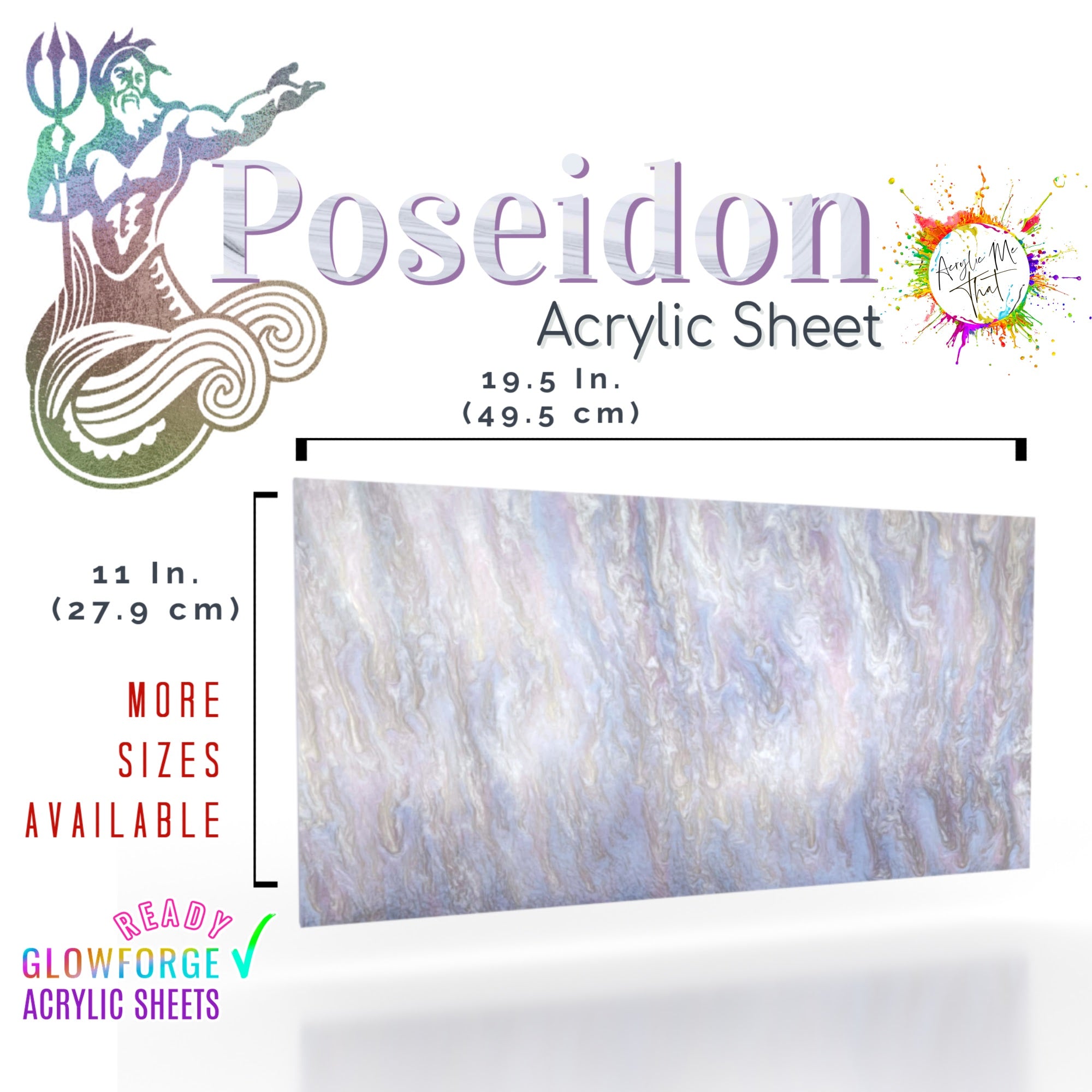 Poseidon Iridescent Marble Pearl Pattern Acrylic Sheet