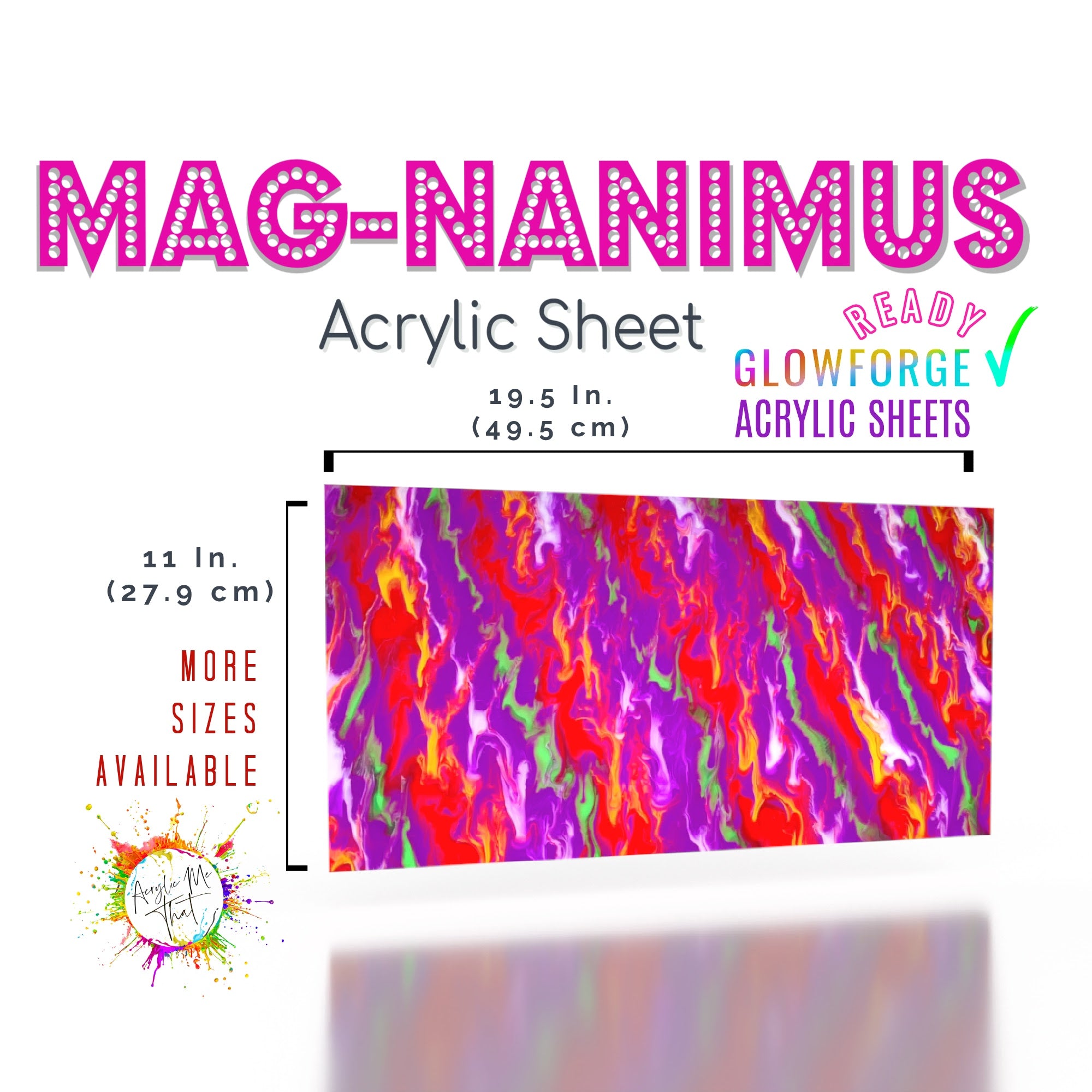 Mag-Nanimus Marble Swirl Pattern Acrylic Sheet