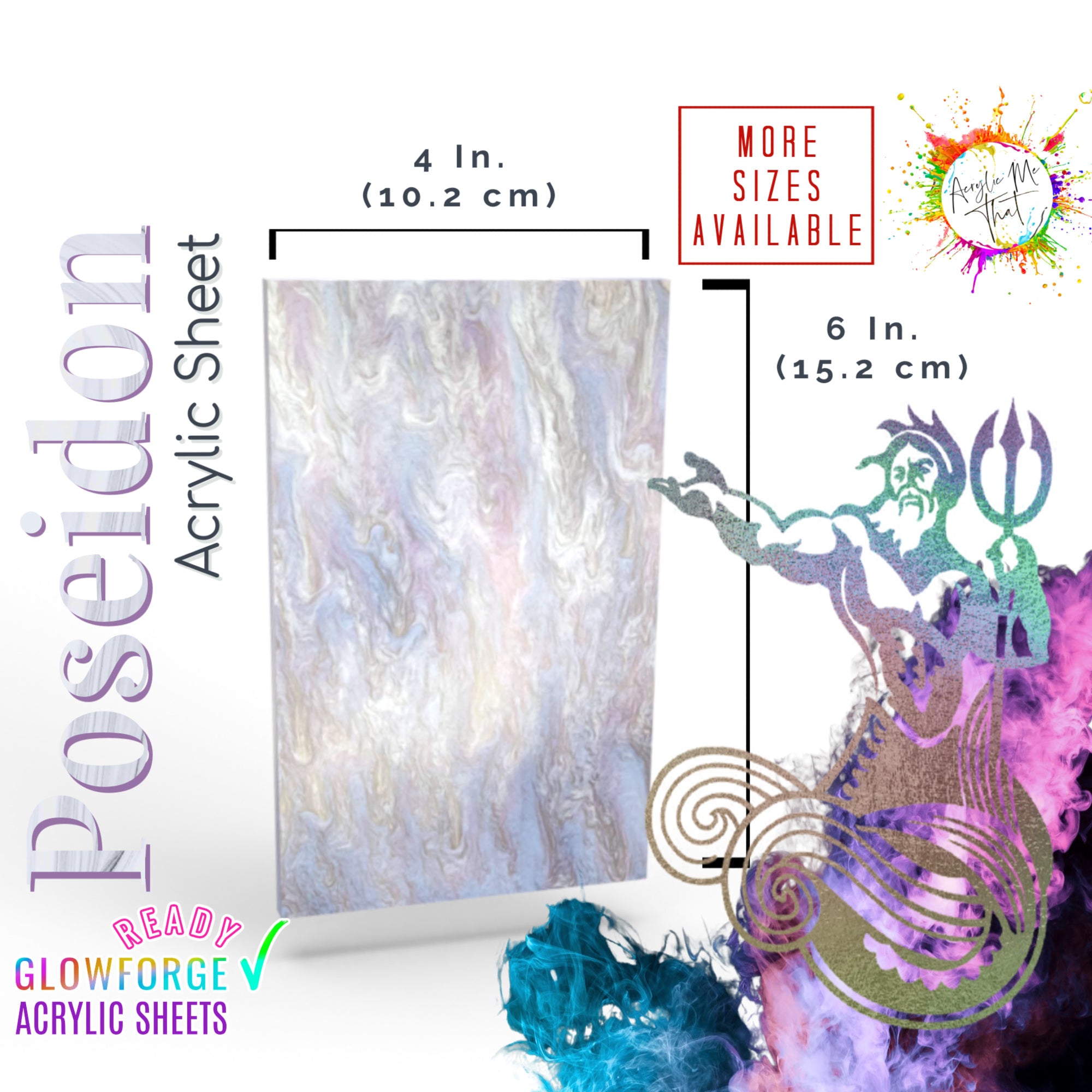 Poseidon Iridescent Marble Pearl Pattern Acrylic Sheet