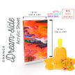 Orange Dream-sicle Marble Swirl Pattern Acrylic Sheet