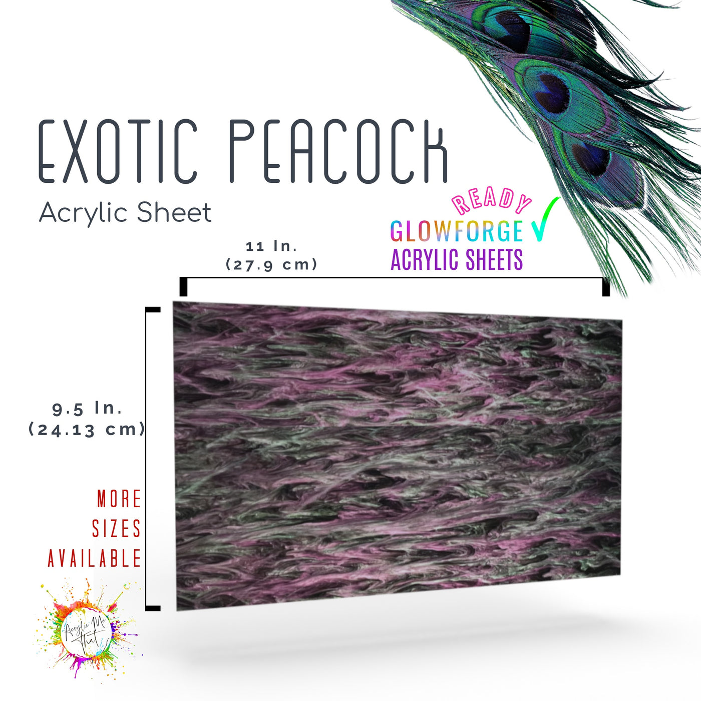 Exotic Peacock Acrylic Sheet