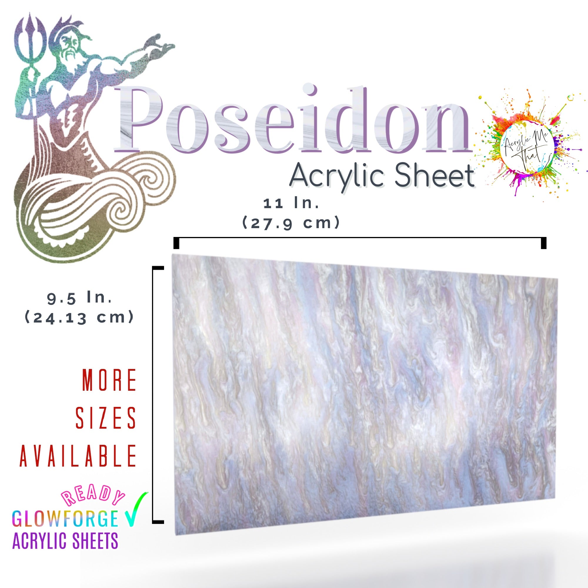 Poseidon Iridescent Marble Pearl Pattern Acrylic Sheet