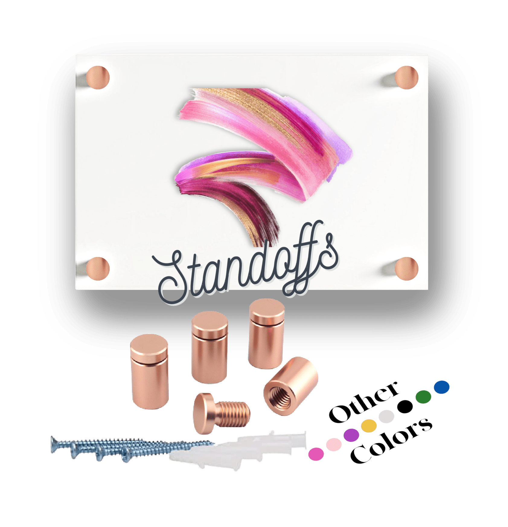 Rose Gold Standoff AcrylicMeThat