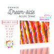 Orange Dream-sicle Marble Swirl Pattern Acrylic Sheet