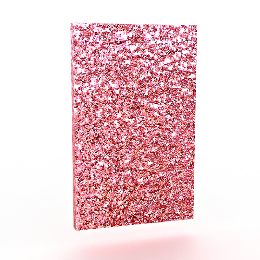 3mm cast acrylic sheet for laser cutting pink glitter plexiglass color rose gold best custom made design for your laser machine unique acrylique for sale near me