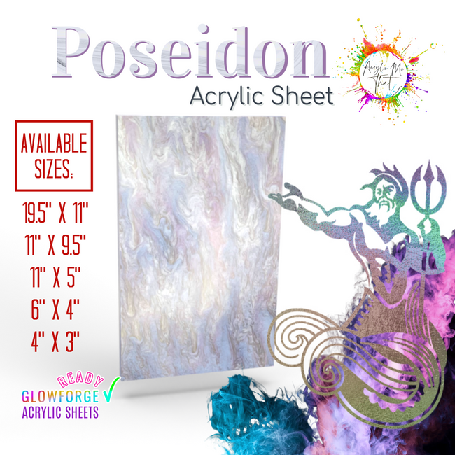 Poseidon Iridescent Marble Pearl Pattern Acrylic Sheet