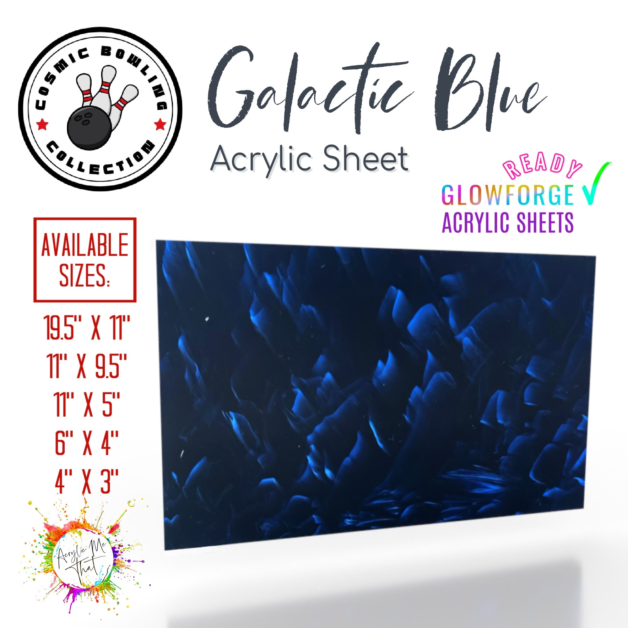 Cast acrylic sheet featuring a smoky blue marble design, ideal for custom projects.