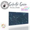 Cosmic green and black marble acrylic sheet, perfect for creative wall panels.