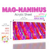 Custom acrylic panel with vibrant colors, perfect for unique design projects.