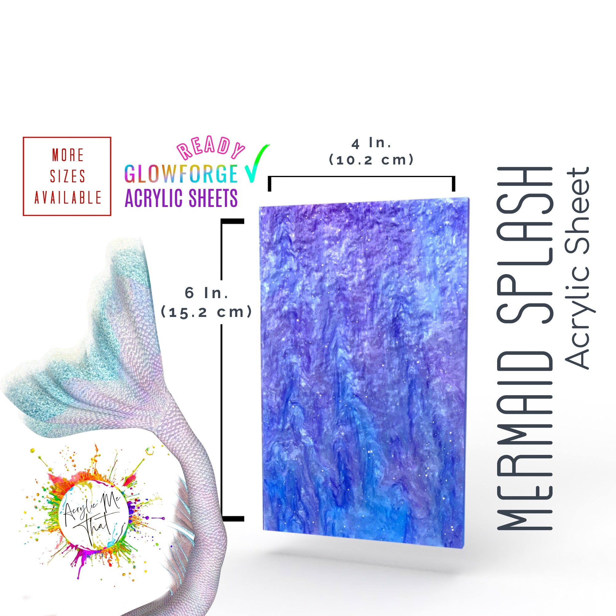 Colored marbled acrylic plexiglass sheet with iridescent hues, suitable for decorative uses.