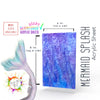 Colored marbled acrylic plexiglass sheet with iridescent hues, suitable for decorative uses.