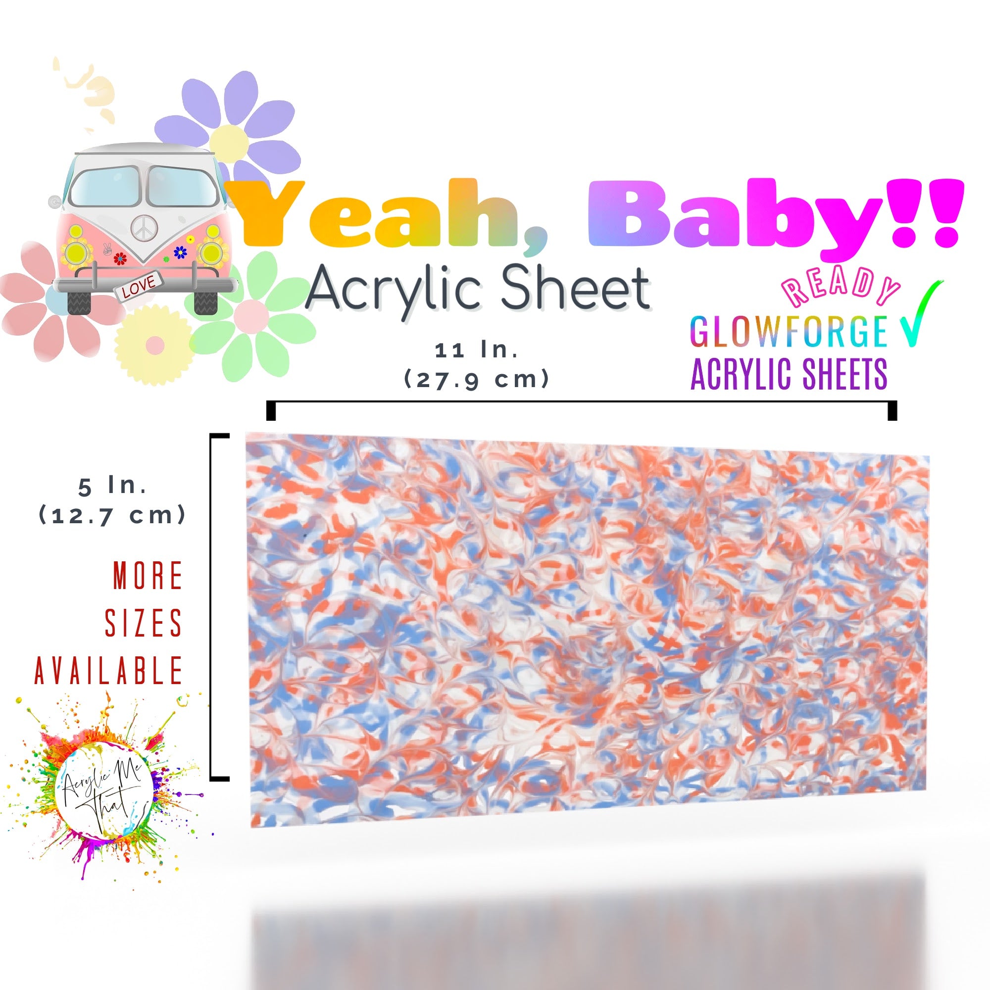 Laserable clear acrylic sheet with a pastel marble pattern, ideal for custom designs.