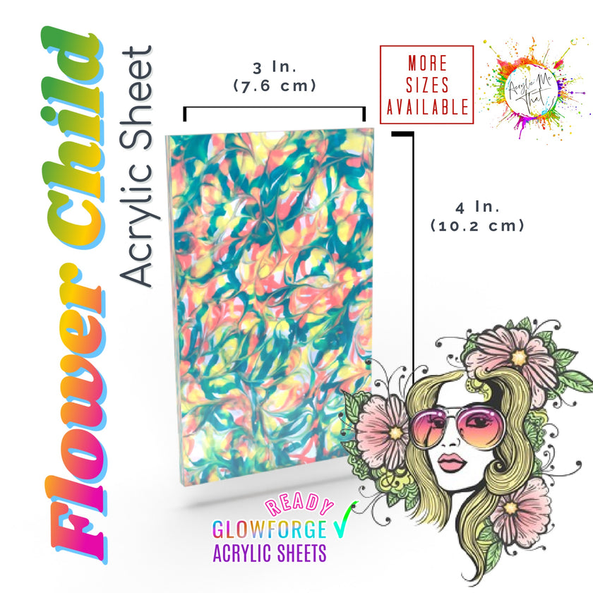 Laser panel with clear acrylic and vibrant marble swirl patterns.