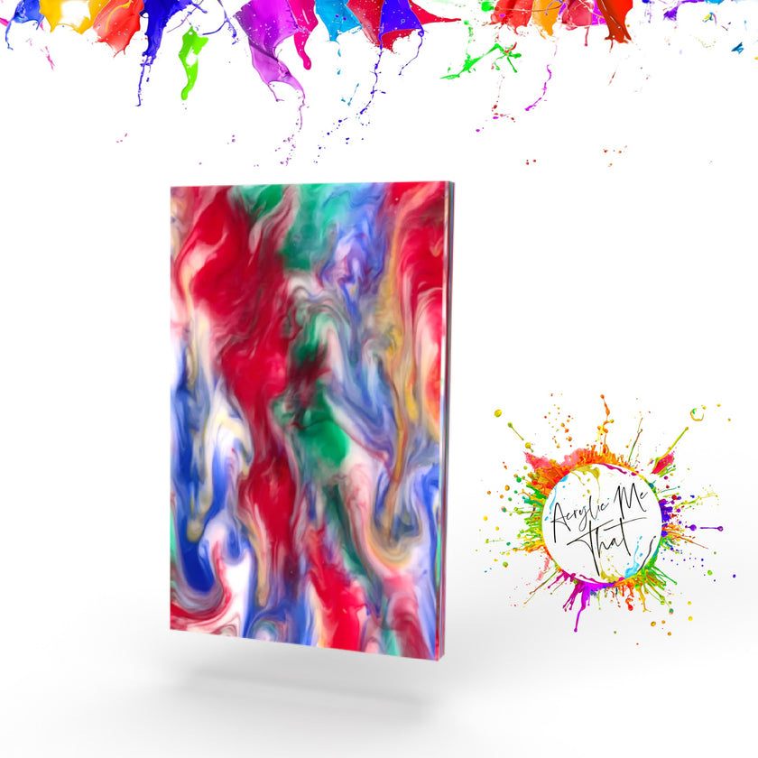 Marbled acrylic sheets, ideal for crafting, laser cutting, and custom design work.