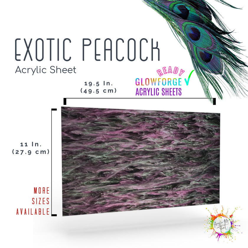 Black acrylic sheet 1/8 inch with a shimmering iridescent finish.