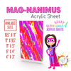 Acrylic sheet with vibrant pattern, ideal for crafts, decor, and custom projects.